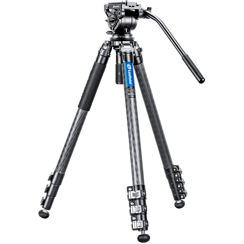 Leofoto LVM-324C Trípode de Carbono de 4 Secciones con Cabezal BV-10
