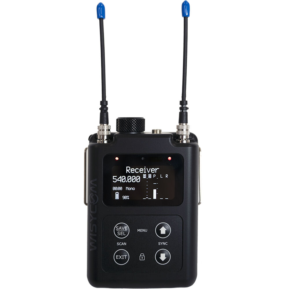 Wisycom MPR60 Receptor IEM y IFB Wideband 470 a 1260 MHz, Diseño Resistente al Agua, Cone
