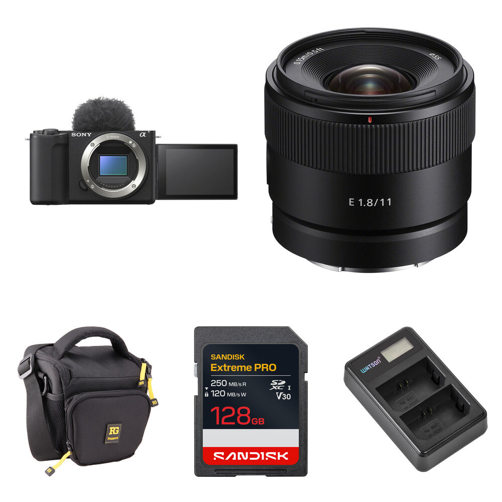 Sony ZV-E10 II Cámara Sin Espejo con Lente E 11mm f/1.8 y Accesorios Básicos