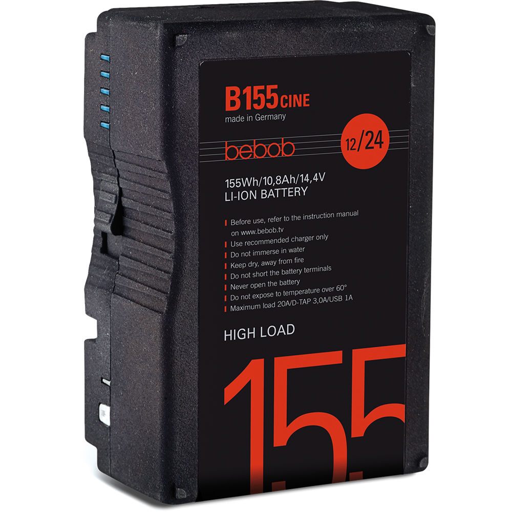 Bebob B155CINE B-Mount 155Wh Batería de Litio 14.4/28.8V con D-Tap y USB