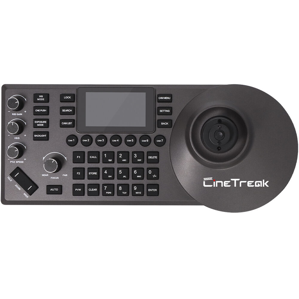 CineTreak CT-CR02 Controlador Remoto PTZ Multifuncional con Joystick y Pantalla LCD de 3""