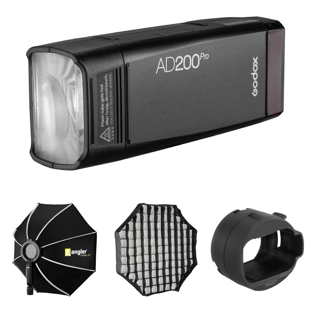 Godox AD200PRO Flash Portátil con Softbox de 32"" y Accesorios