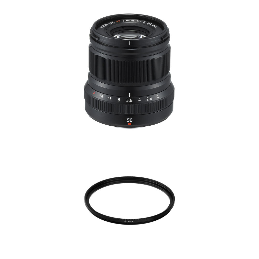 FUJIFILM XF 50mm f/2 R WR - Lente X-Mount con Kit de Cuidado de Lentes