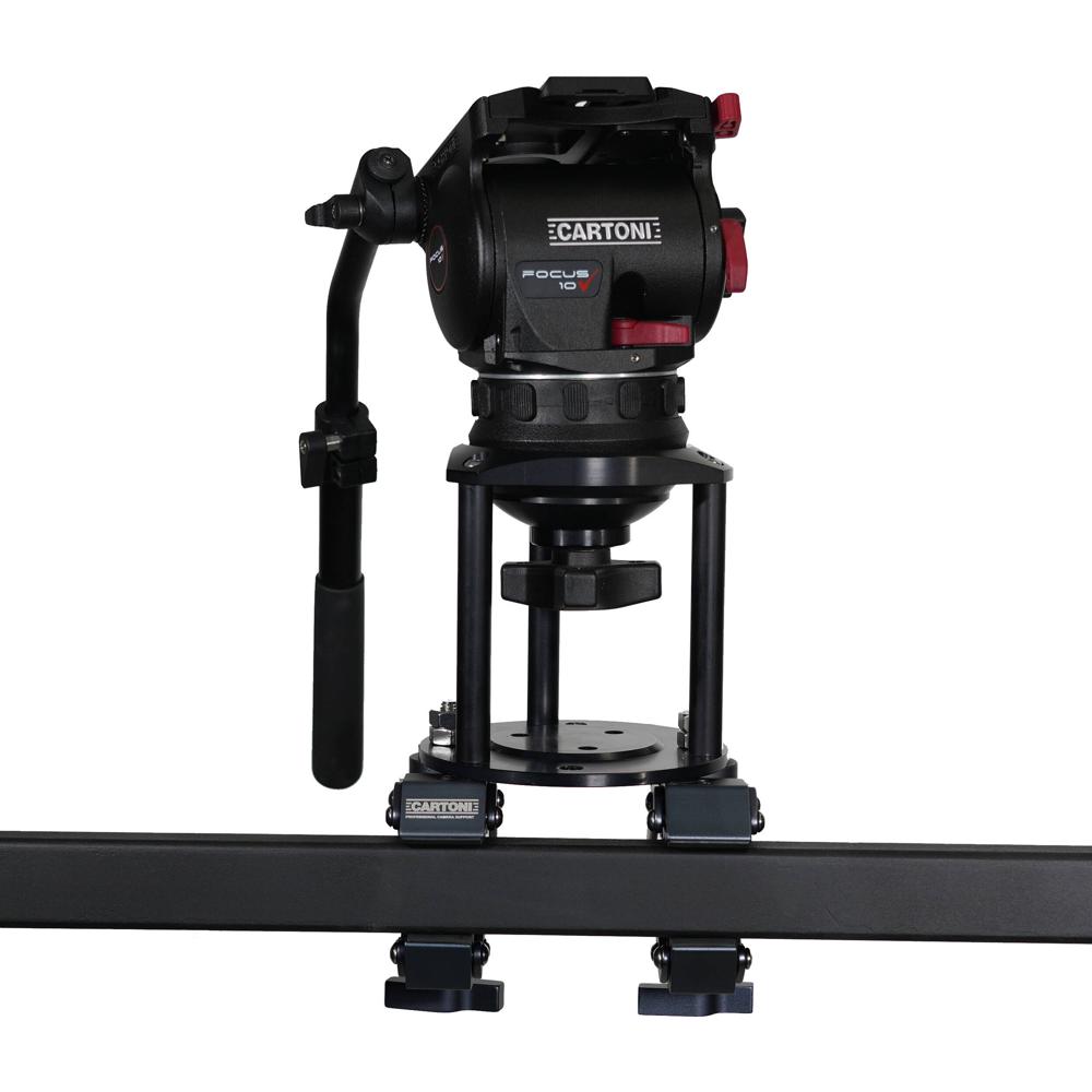 Cartoni Clamp-On Riser/Hi-Hat Kit con Cabezal de Video Focus 10 (100mm) - Soporta hasta 24