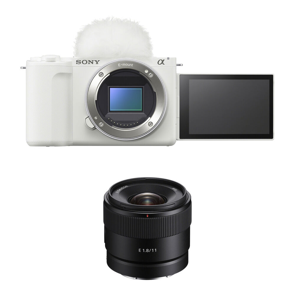 Sony ZV-E10 II Cámara Sin Espejo con Lente E 11mm f/1.8 Kit (Blanco) - Sensor APS-C de 26