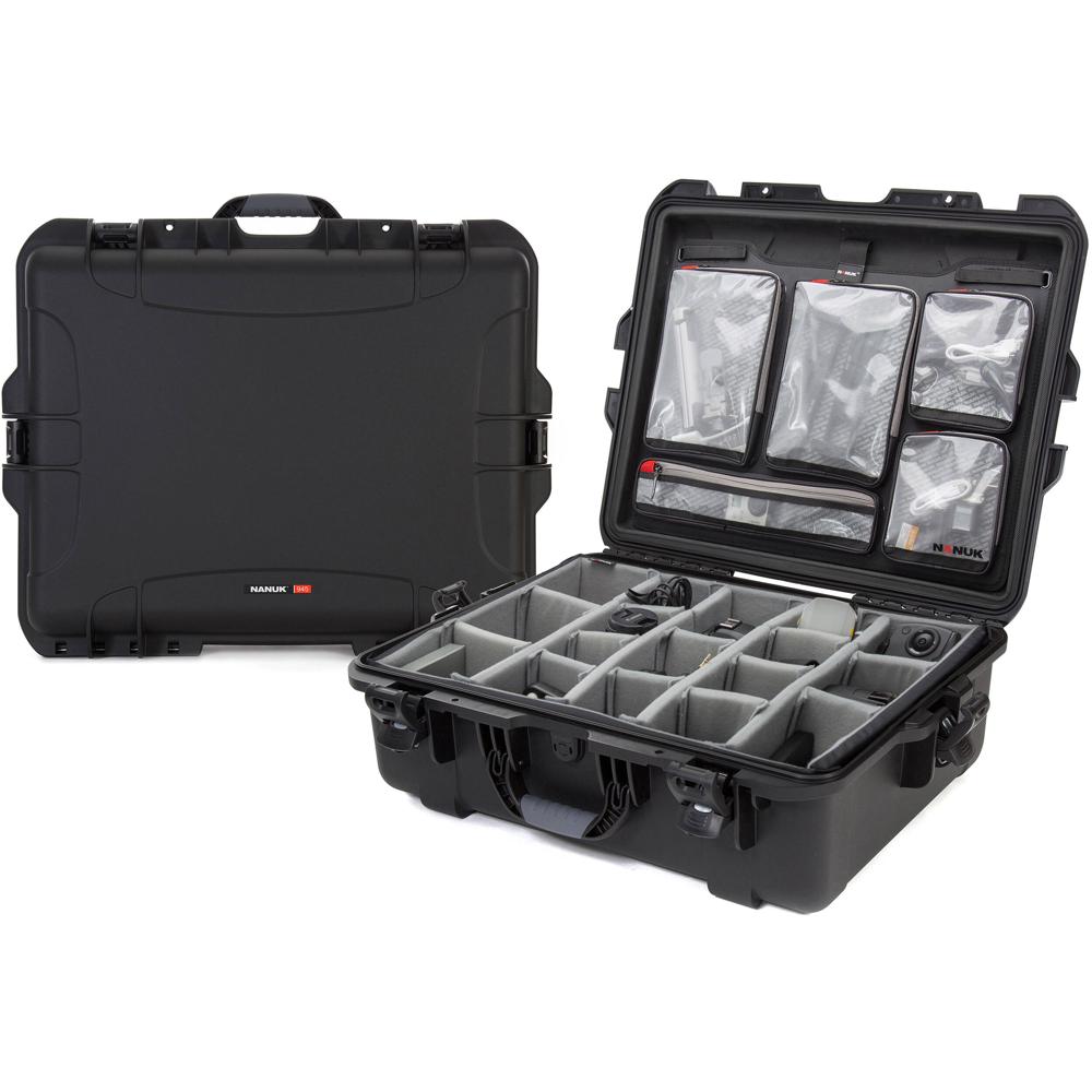 Nanuk 945 Funda Dura para Cámara Pro Kit - 50.2L, Resistente al Agua y al Impacto, con Di