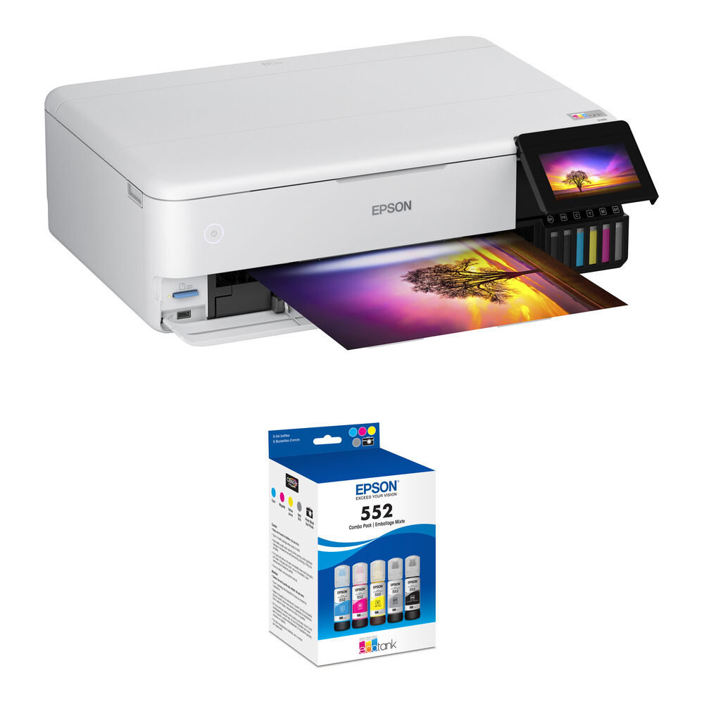 Epson EcoTank Photo ET-8550 Impresora Multifuncional Supertank con Kit Claria ET Premium T