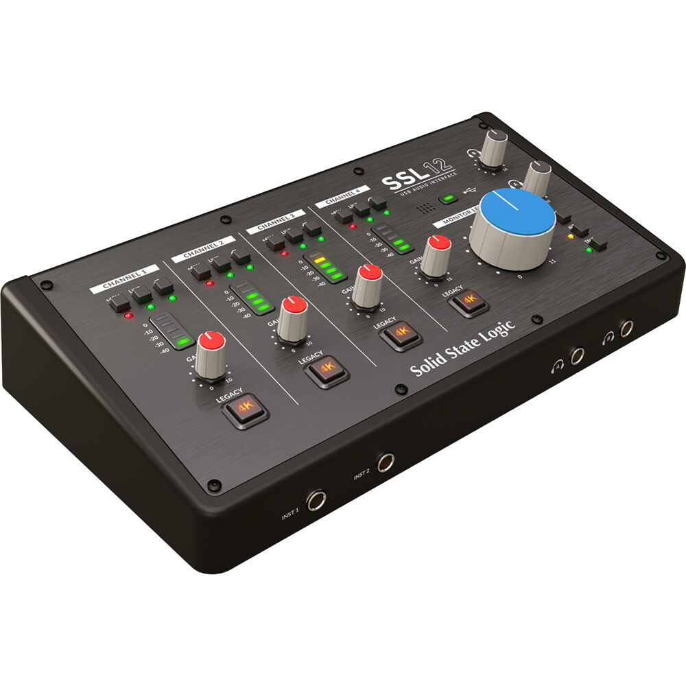 Solid State Logic SSL 12 Interfaz de Audio USB 12x8 con 4 Preamplificadores y Conversión