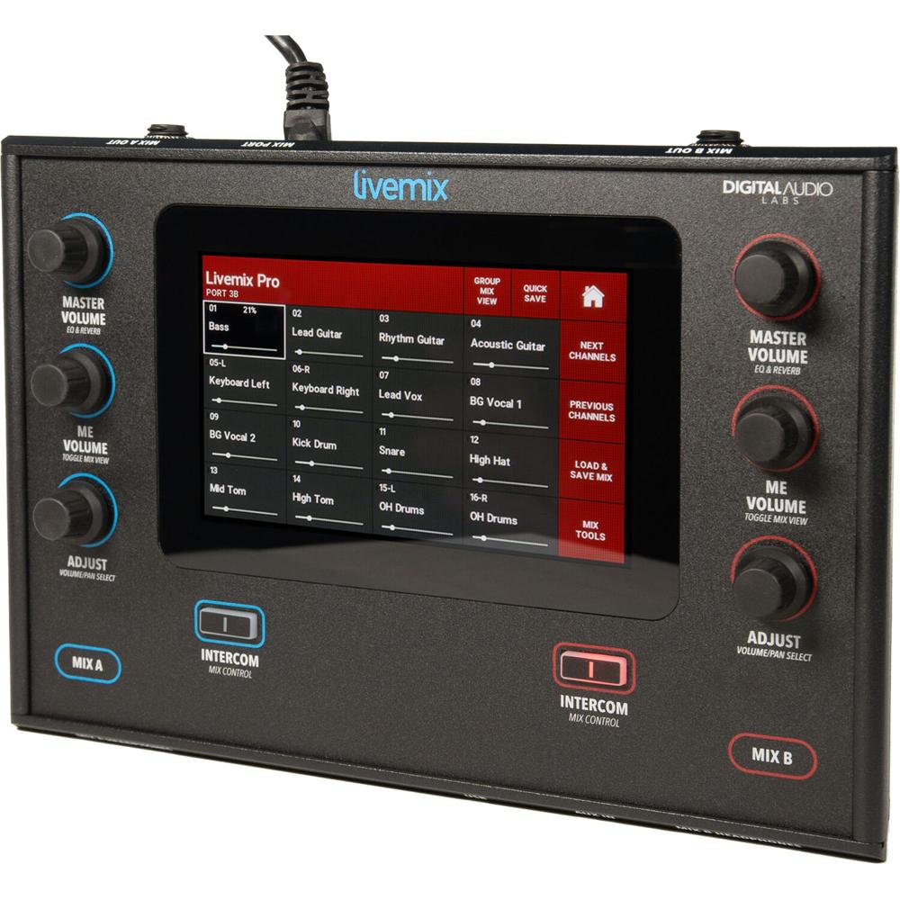 Digital Audio Labs Livemix Pro Duo Mezclador Personal 2-Mix con Pantalla Táctil y Salidas