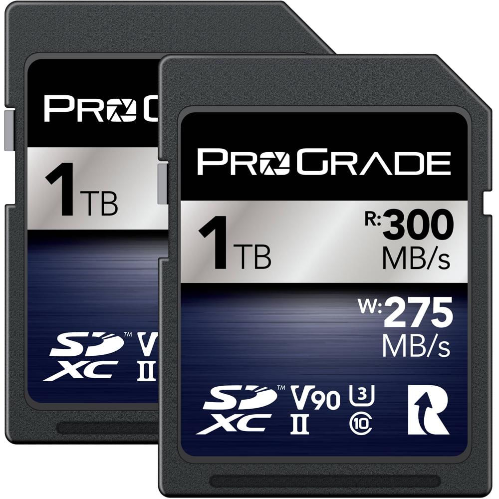 ProGrade Digital Tarjeta de Memoria SDXC UHS-II 1TB Iridium (Paquete de 2) - Velocidad de