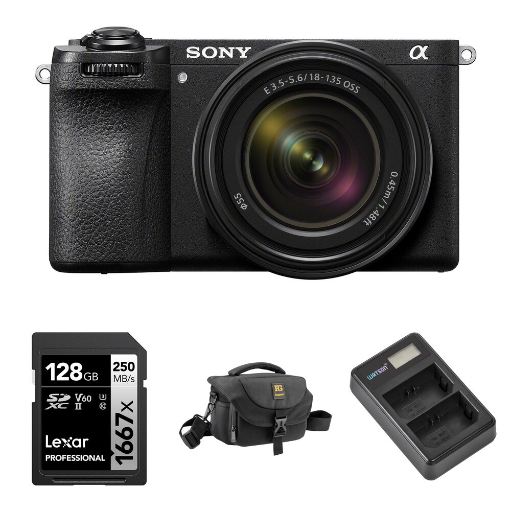 Sony Cámara Mirrorless a6700 con Lente E 18-135mm f/3.5-5.6 y Accesorios Básicos