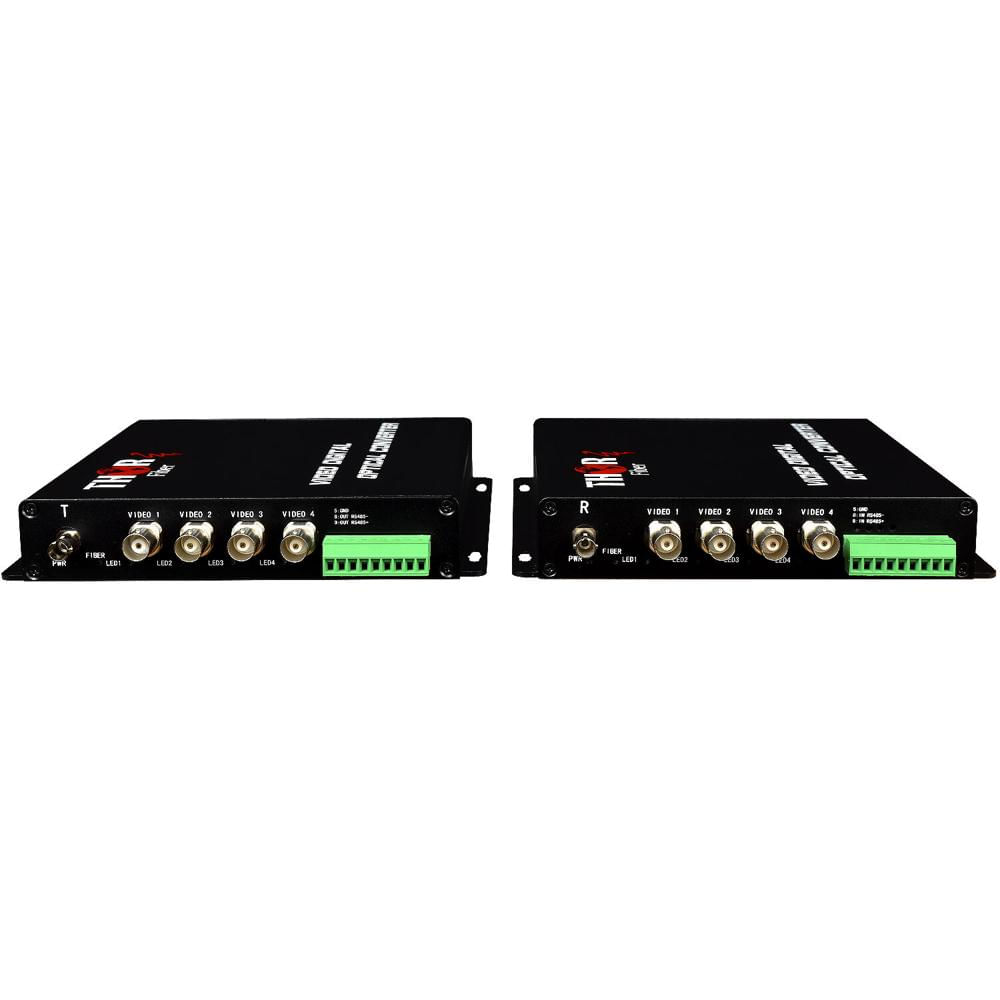 Thor Kit F-4VD-TX/RX 4 Canales Video Compuesto sobre Fibra con RS-485