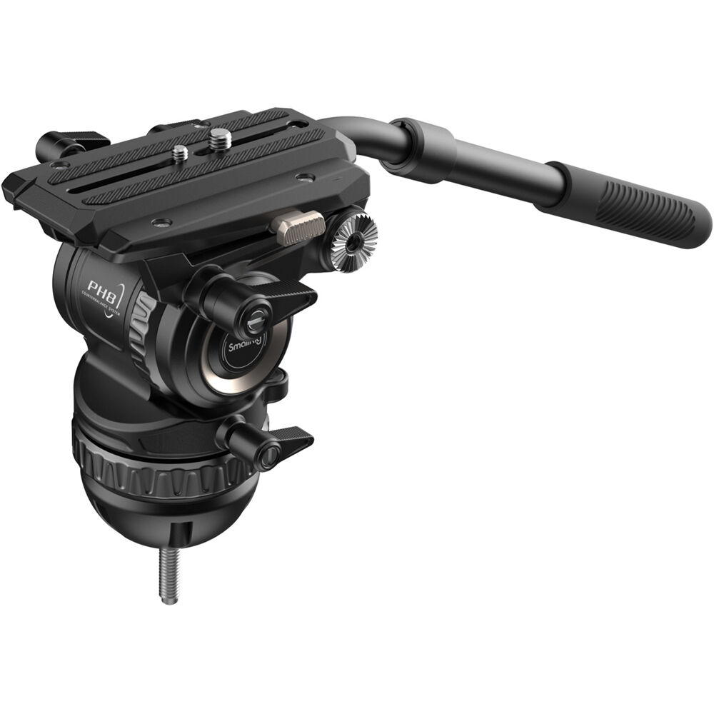 SmallRig PH8 Cabezal de Video Profesional con Fluido 75mm, Placa de Liberación Rápida Ma
