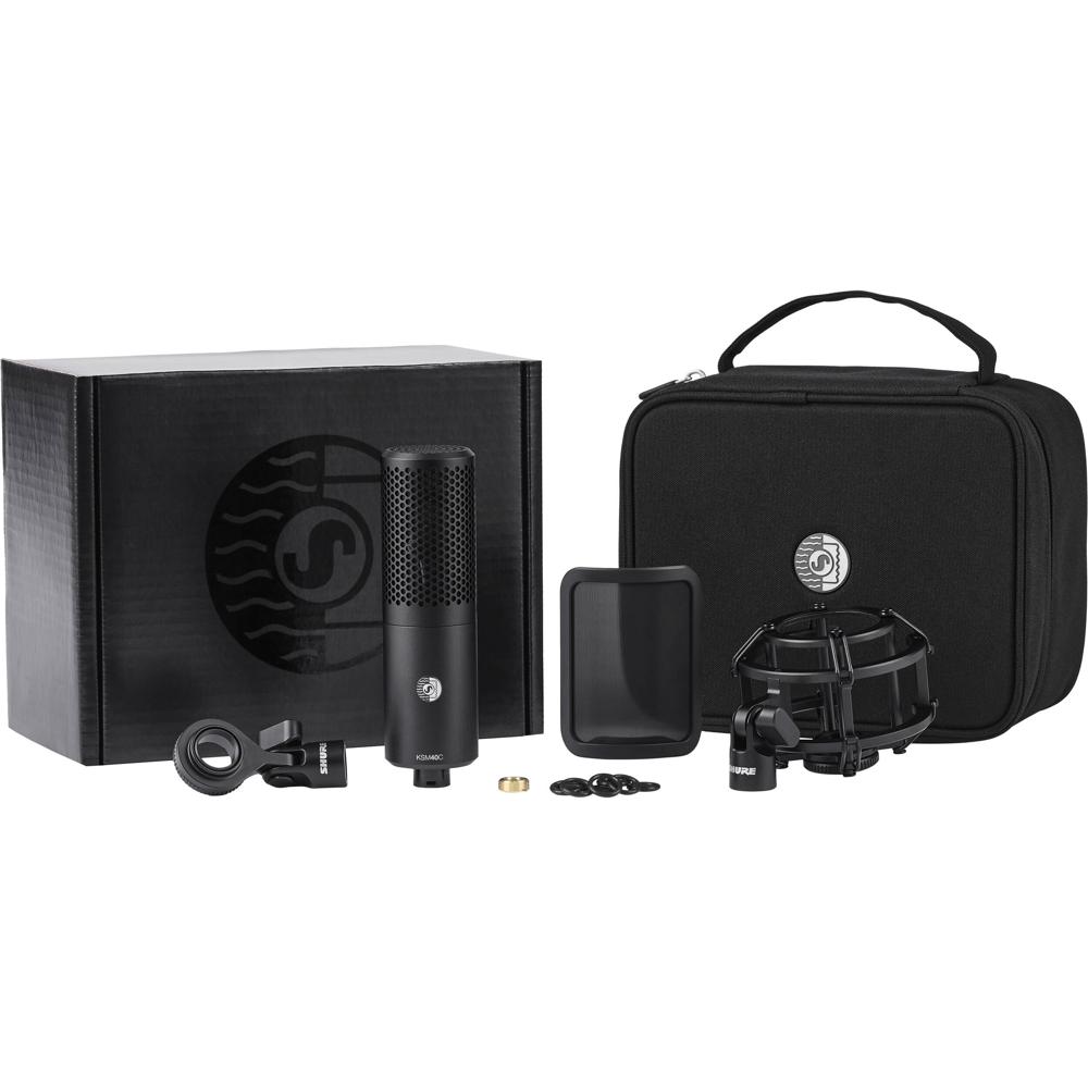 Shure KSM40C Micrófono de Condensador Cardioide de Diafragma Grande con Accesorios Premiu