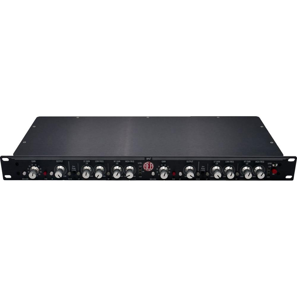AEA Ribbon Mics RPQ3 Preamp de Micrófono de 2 Canales con EQ, 85 dB de Ganancia JFET, Cir