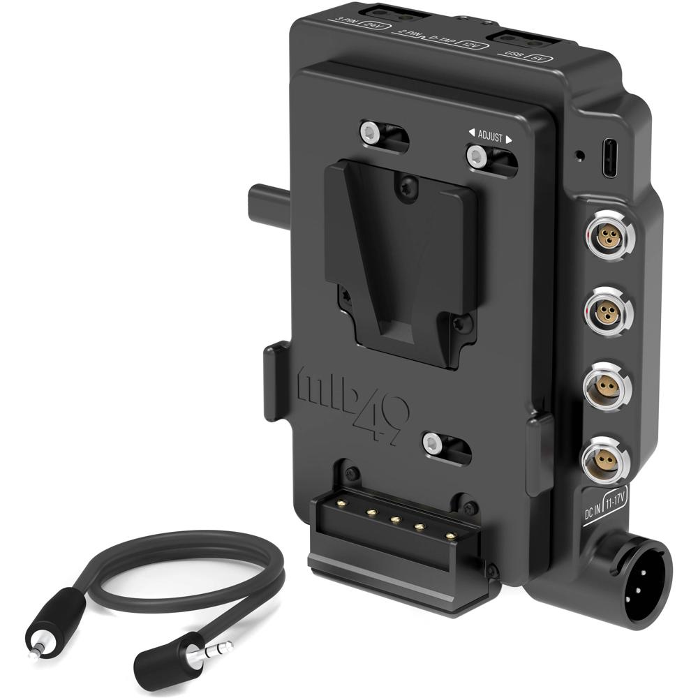 MID49 Power Distribution Box DB-13 para FUJIFILM GFX ETERNA 55 - V-Mount, 4-Pin XLR, 5V US