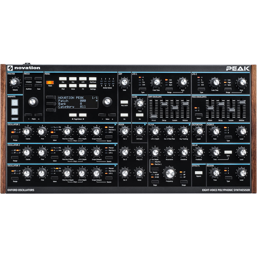 Novation Peak Sintetizador Polifónico de 8 Voces con Osciladores Oxford y Filtros OTA