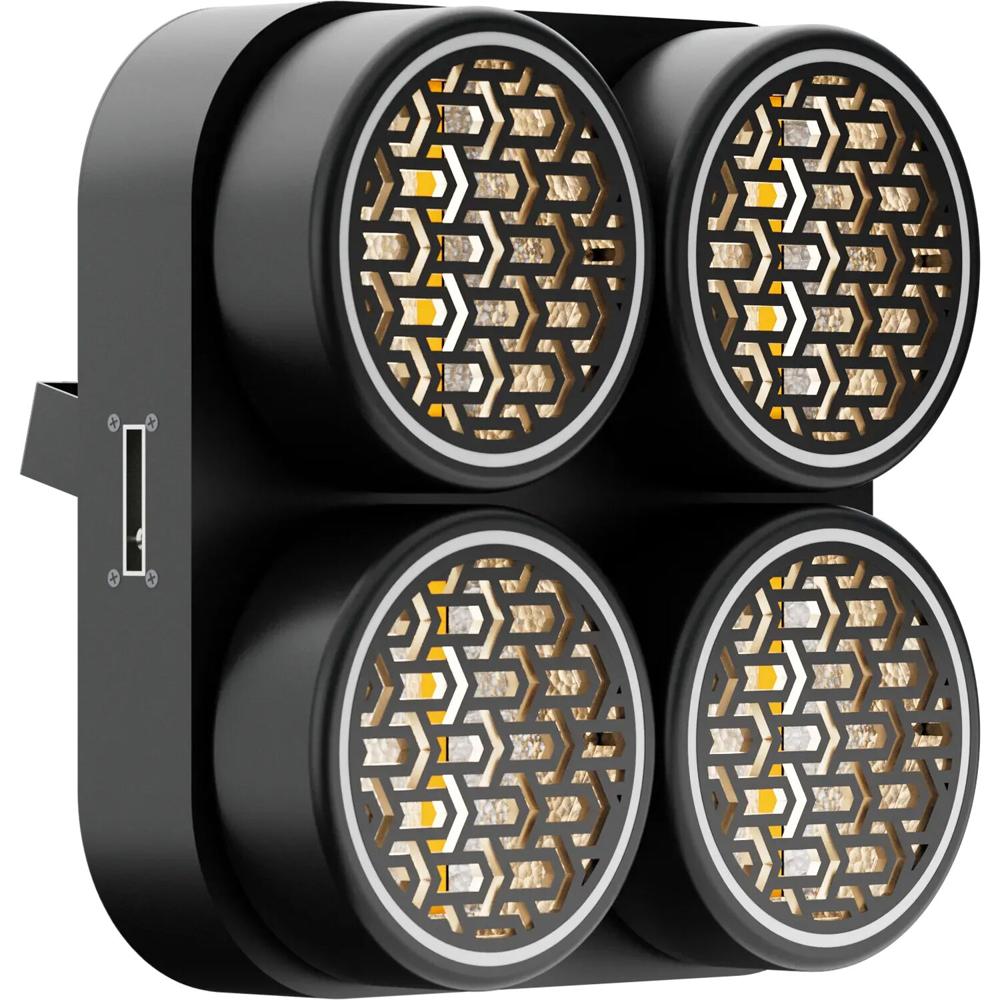 Blizzard Lux Quadra X4 Blinder Cuádruple con Efectos RGB - 4x 50W LEDs Cálidos 1900K, 25