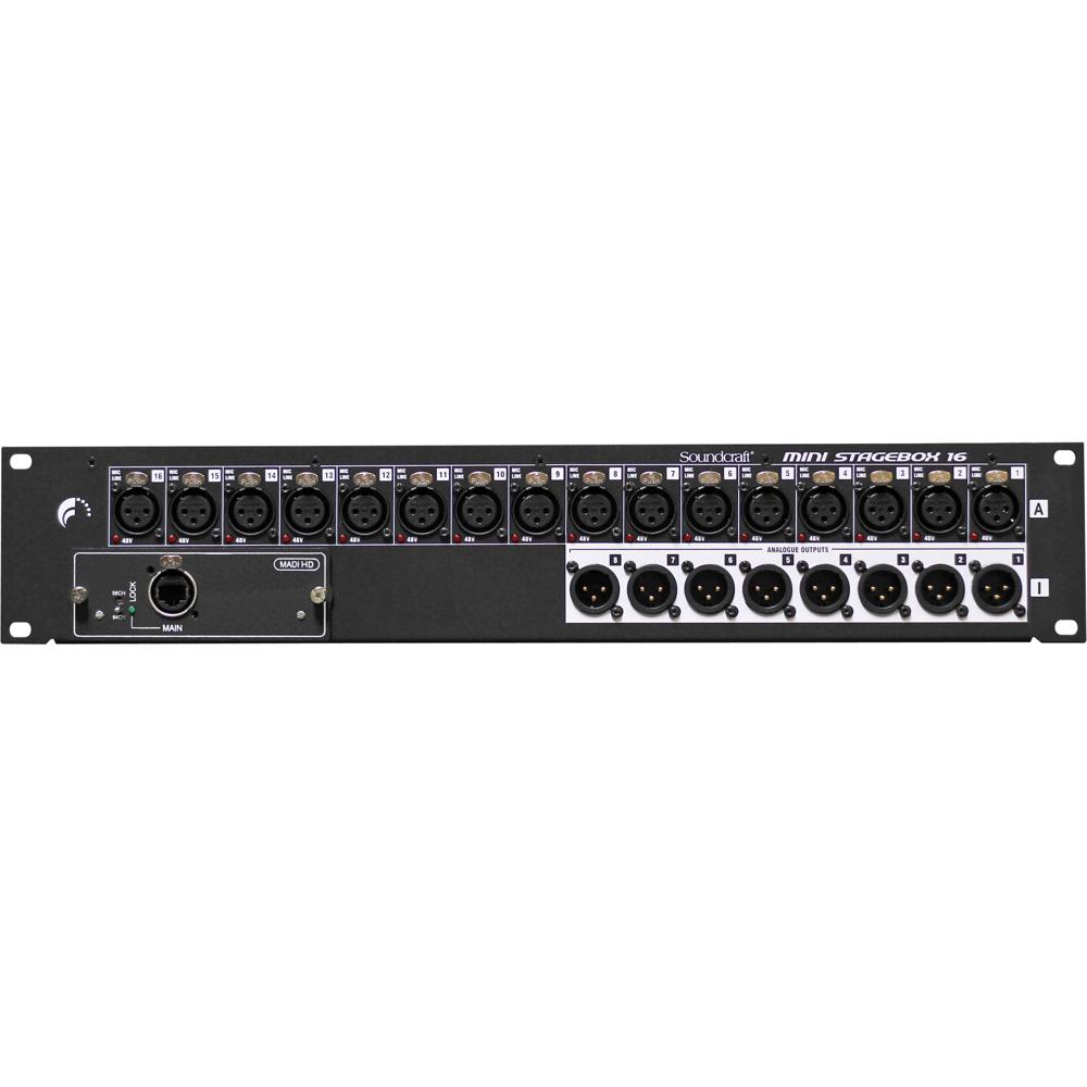 Soundcraft Mini Stagebox 16 - Expansor de I/O para Consolas Vi y Si, 16 Entradas Mic/Line
