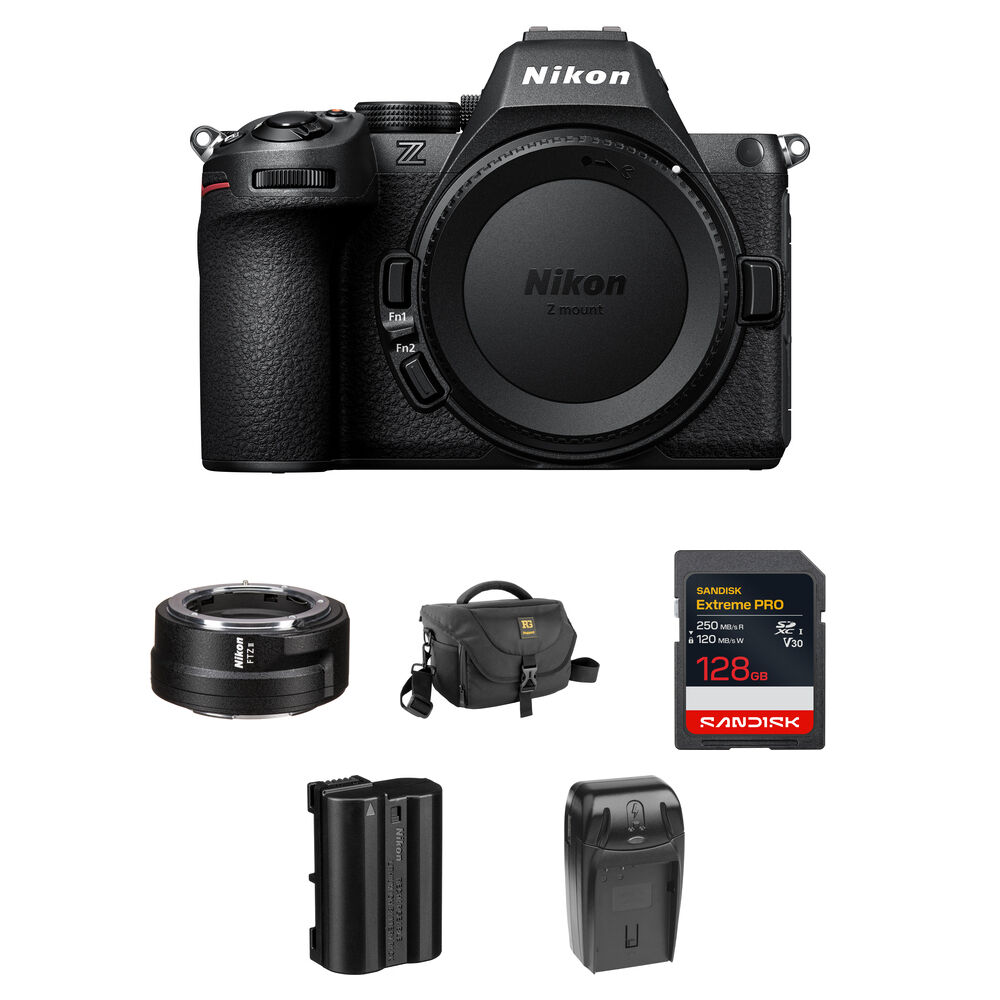 Nikon Z5 II Cámara Mirrorless con Adaptador FTZ II y Kit Esenciales
