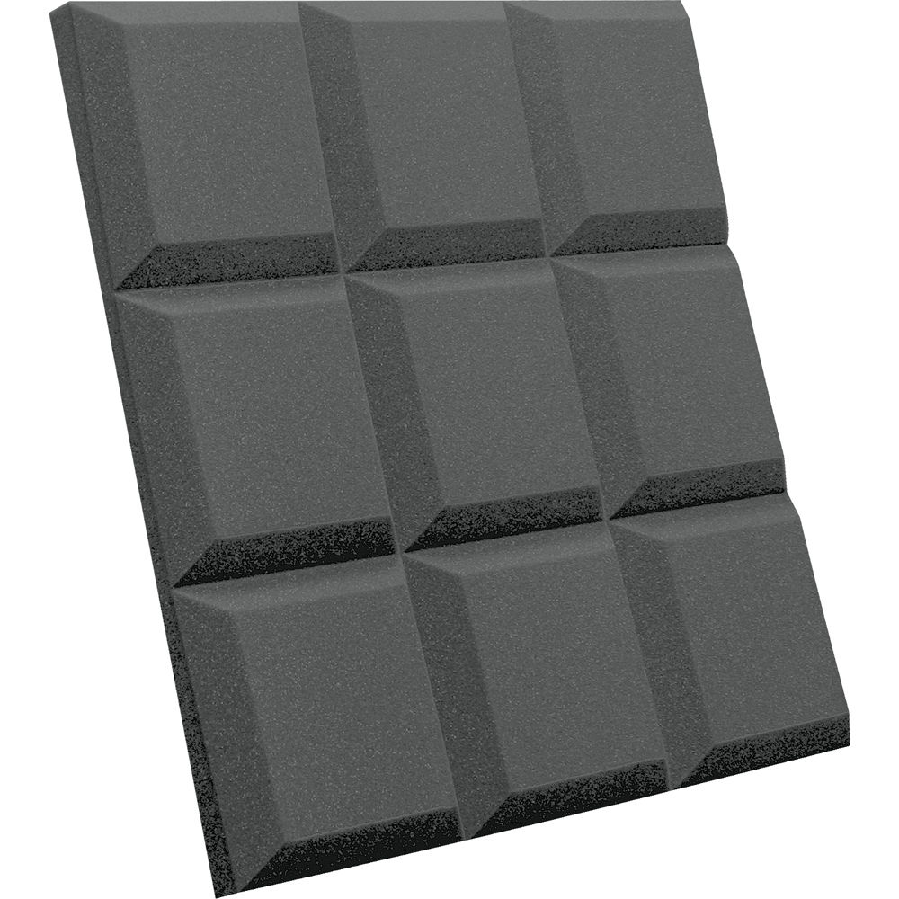 Auralex Paneles de Absorción de Sonido SonoFlat Grid 16-Pack - Color Gris Carbón, 24x24""