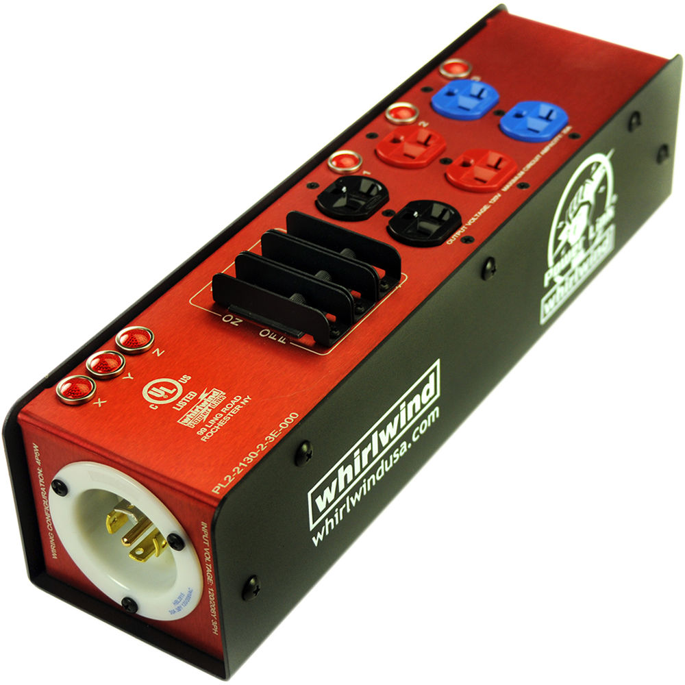 Whirlwind Power Link PL2 Stringer L2130 - 3 Salidas Duplex 20A, 3 Breakers 20A, UL Listed