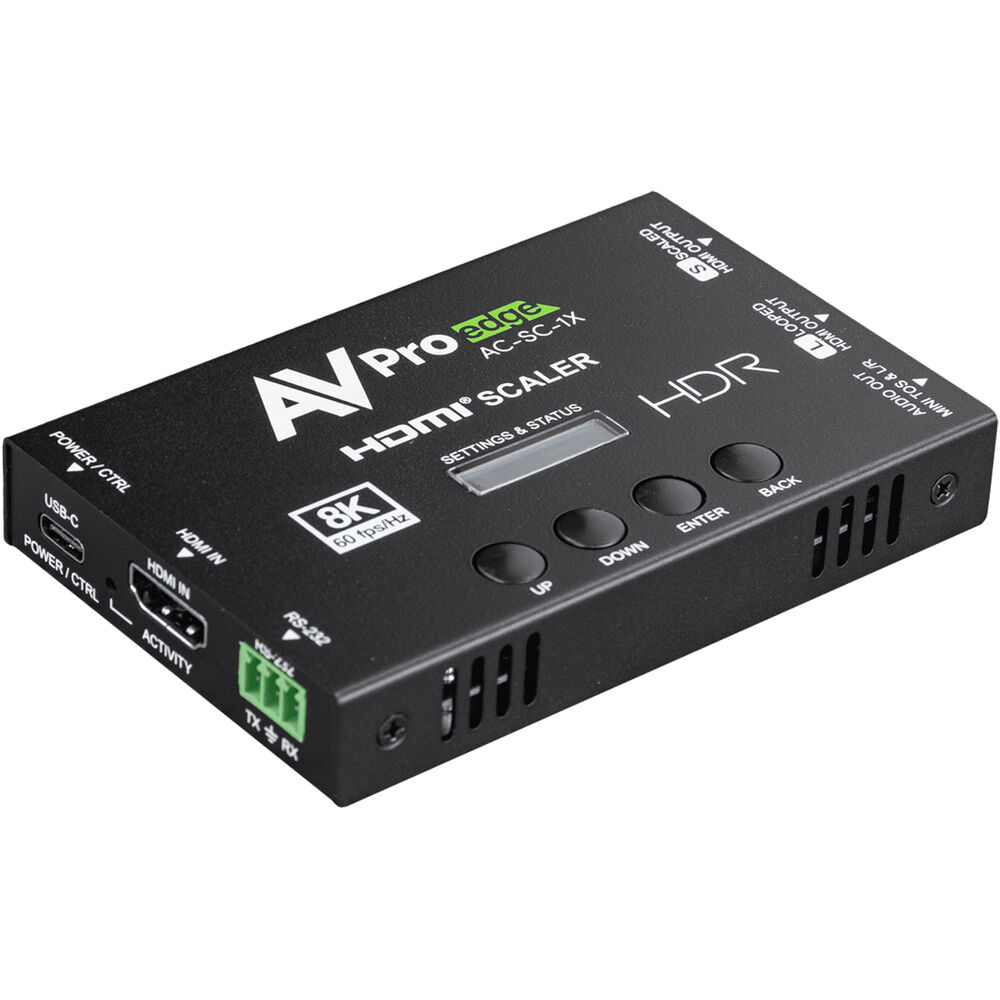 AVPro Edge AC-SC-1X Downscaler 8K HDMI con Gestor EDID y Desempaquetador de Audio