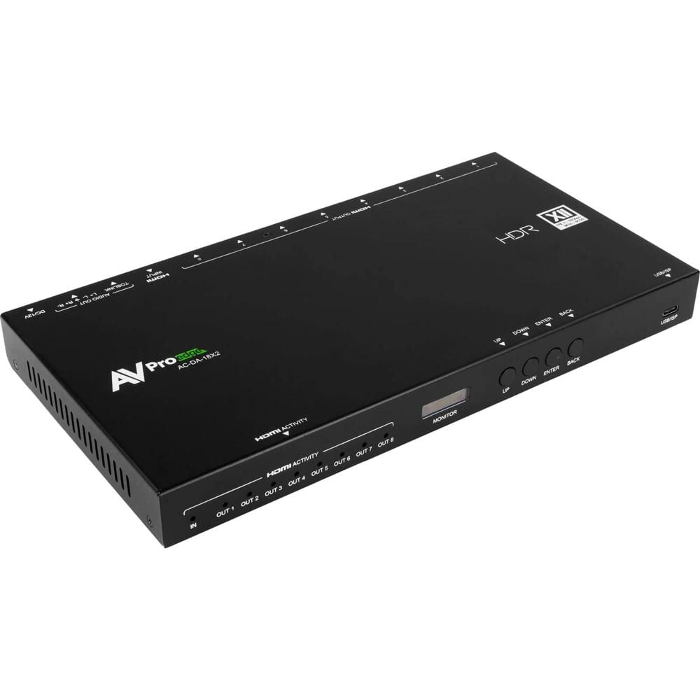 AVPro Edge Amplificador de Distribución HDMI 2.1 1x8 - Soporta 8K60 y 4K120, 48 Gb/s, Inc