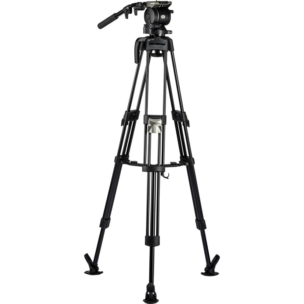 Libec Tripode HS-350MQ con Cabezal H35, Patas de Aluminio de 2 Etapas, Esparcidor de Nivel