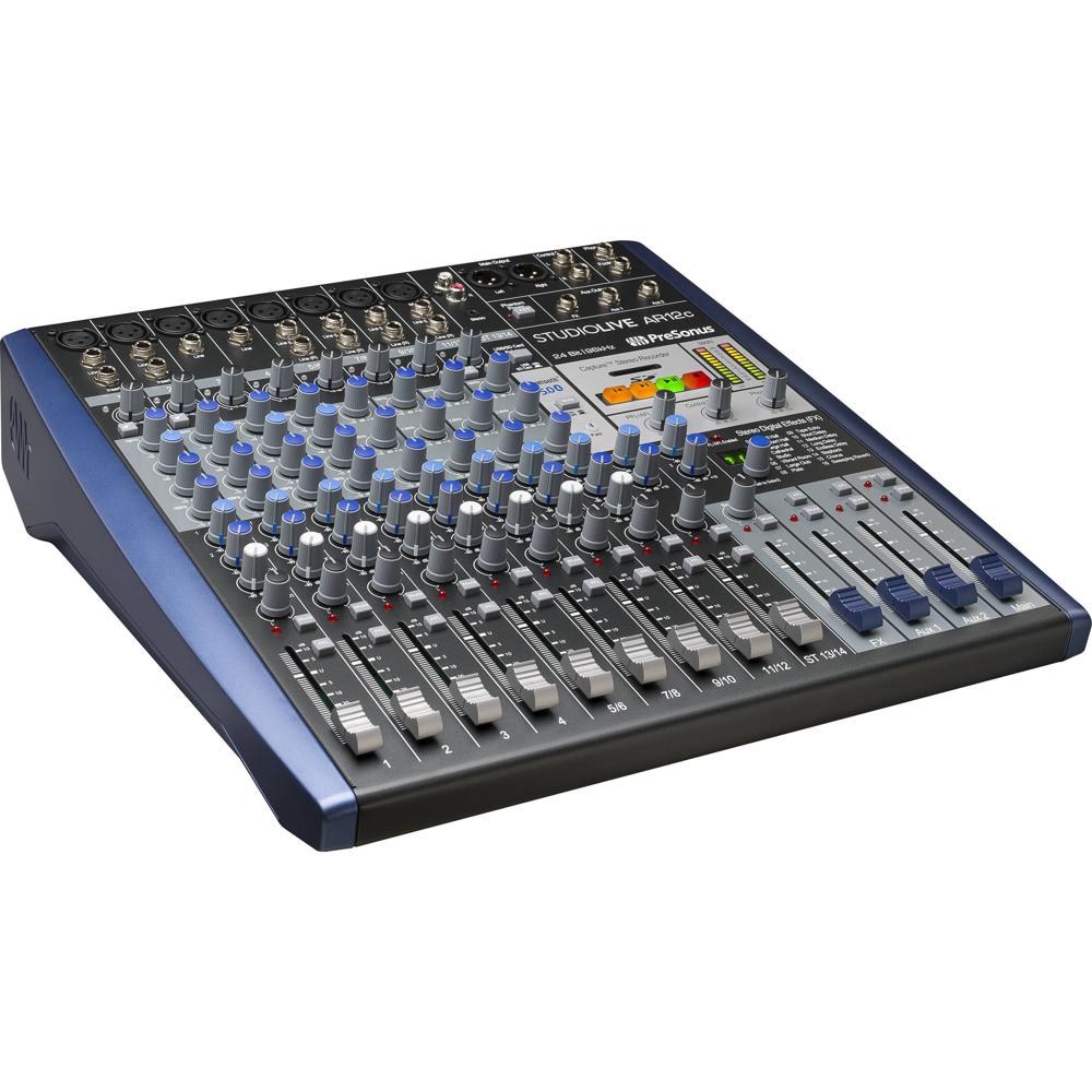 PreSonus StudioLive AR12c Mezclador Híbrido de 14 Canales con Interfaz USB-C y Bluetooth