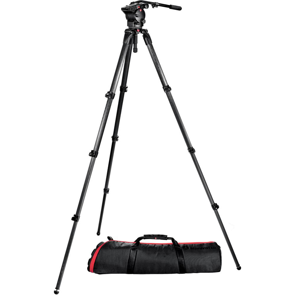 Manfrotto Tripod System 526, 536K-1 con Cabezal 526-1 y Trípode de Carbono 536