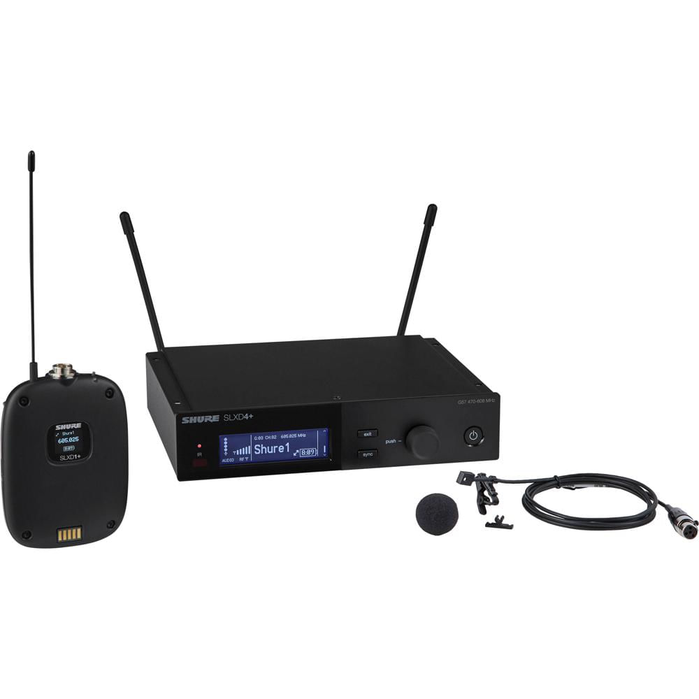 Shure SLXD14+/93 Sistema de Micrófono Lavalier Inalámbrico Digital Omni con Micrófono W