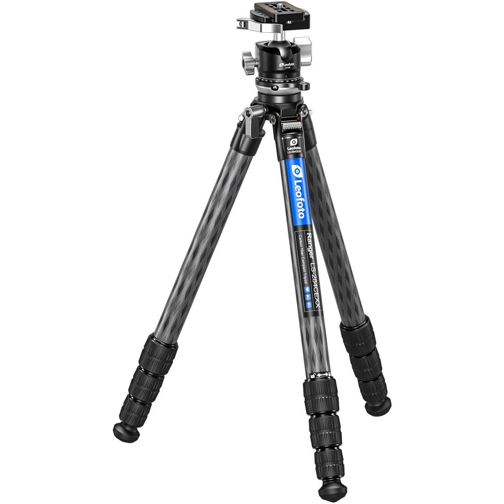 Leofoto Tripode de Carbono LS-284CEX X con Cabezal de Bola LH-30LR, Capacidad de Carga 22