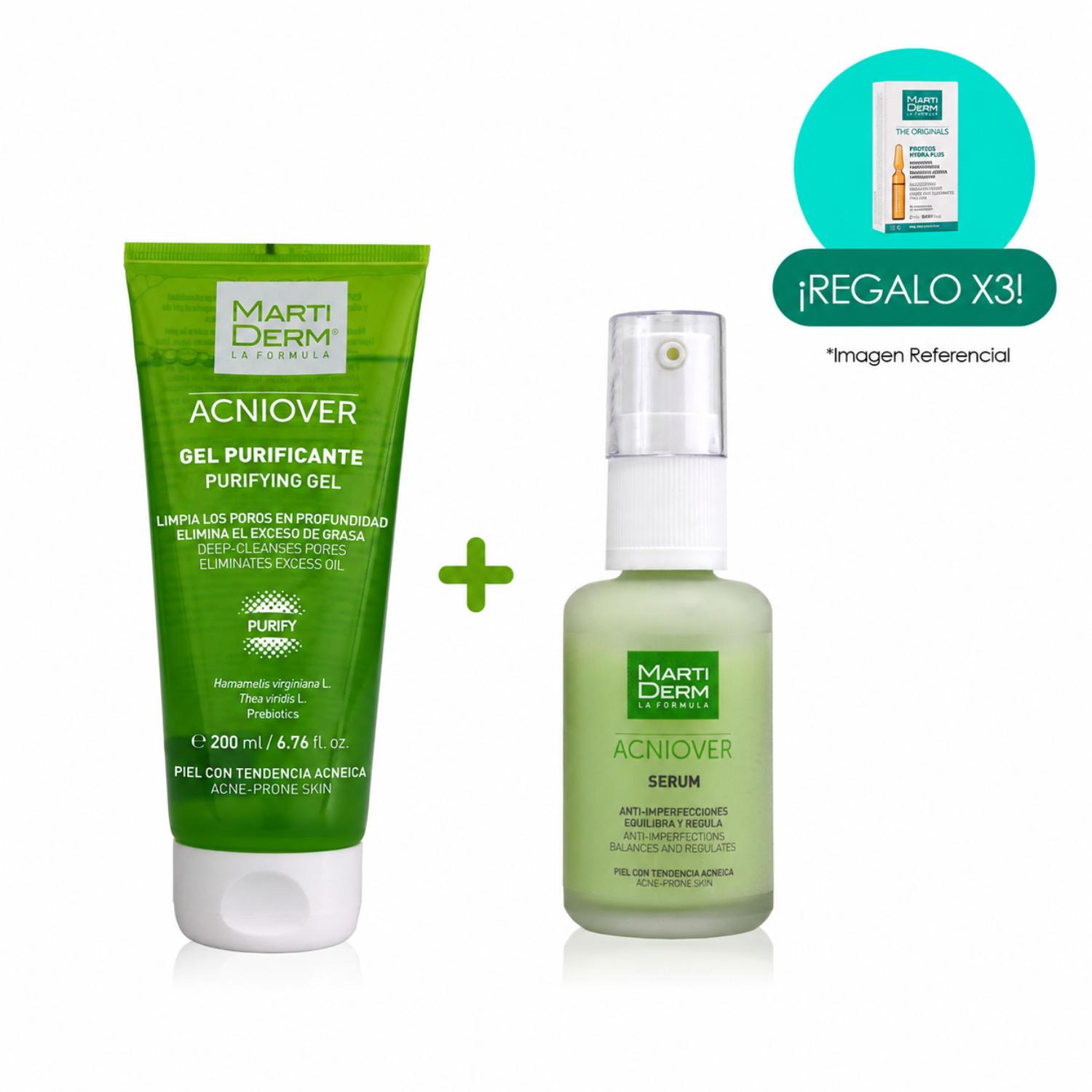 Pack Tratamiento Facial Martiderm Acniover