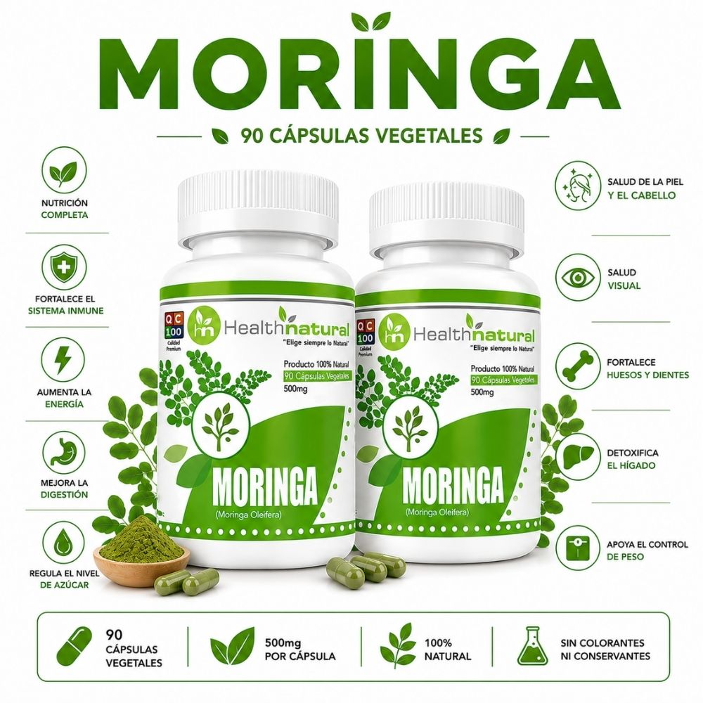 PACK 2 MORINGA HEALTHNATURAL 1000MG