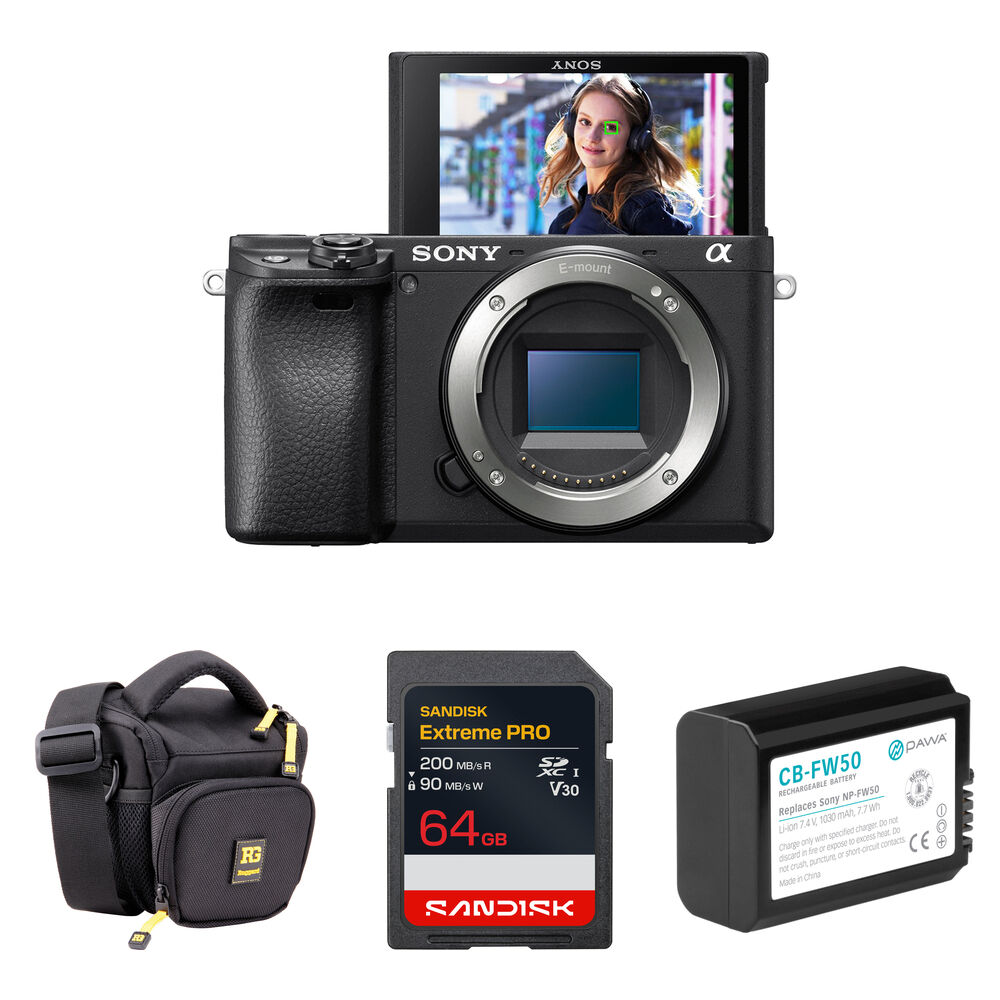 Sony Cámara Sin Espejo a6400 24.2MP con Accesorios Básicos