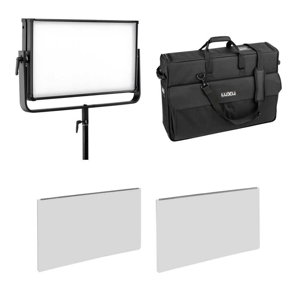 Luxli Taiko 2x1 Panel LED RGB Completo - 12,555 Lux, Control DMX y Bluetooth, Incluye 2 Di