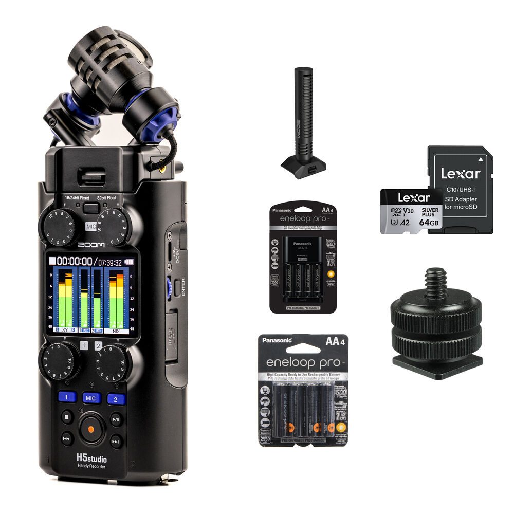 Zoom H5studio Grabadora Portátil 4-Track con Micrófono SSH-6e y Grabación 32-Bit Float