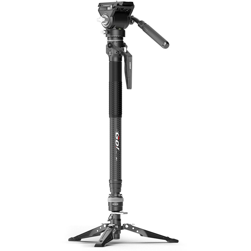 COMAN Monopod M1V5 con Cabezal Fluido, Capacidad de Carga 22.05 lb, Altura Máxima 66.93""