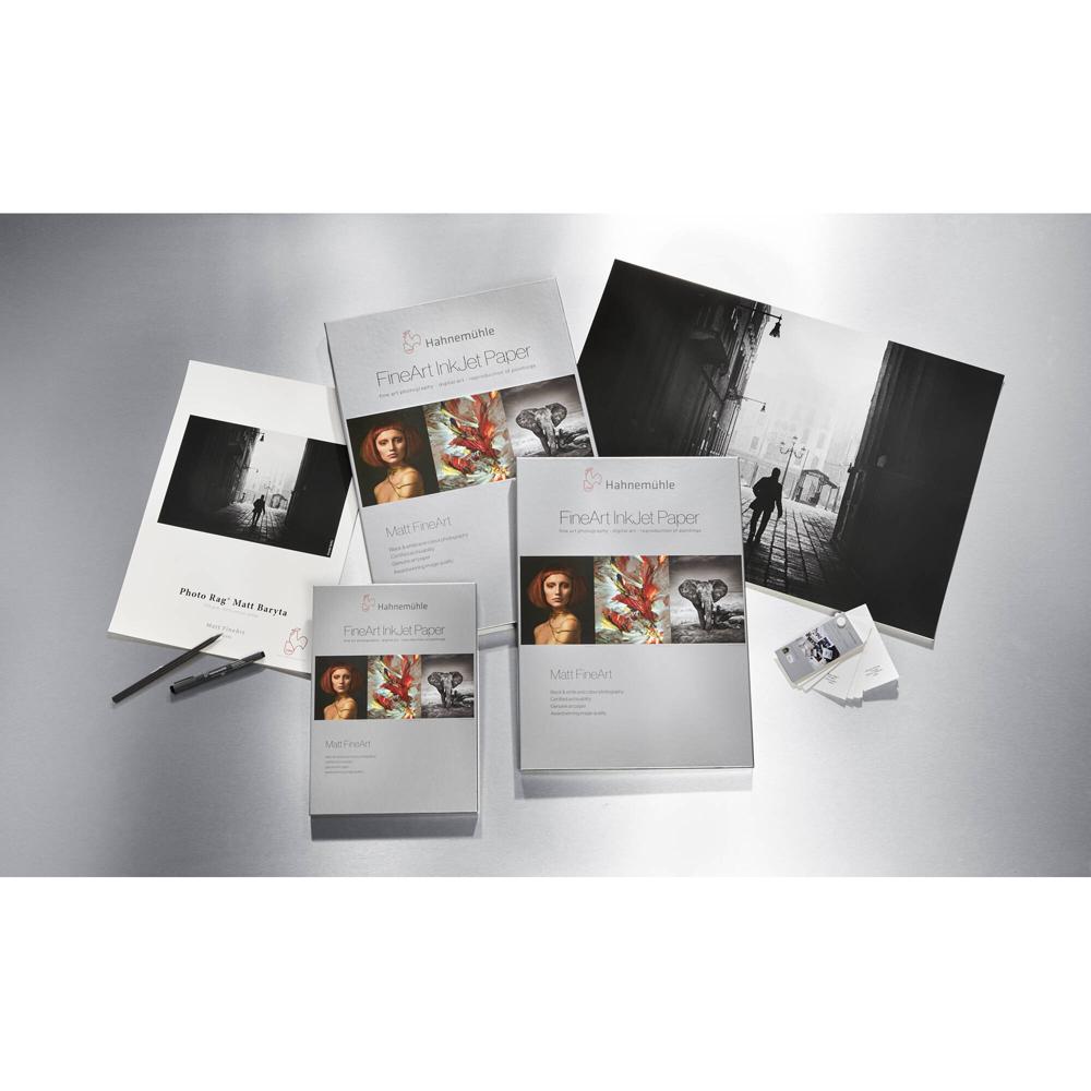 Hahnemuhle Papel Photo Rag Matte Baryta 44"" x 39' - 100% Algodón, 308 gsm, Acabado Mate