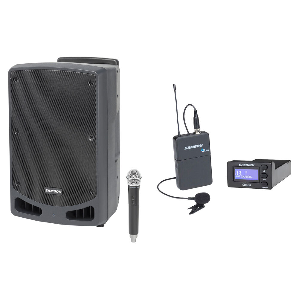 Samson Expedition XP312w Sistema PA Portátil 300W con Micrófono Lavalier Inalámbrico Co