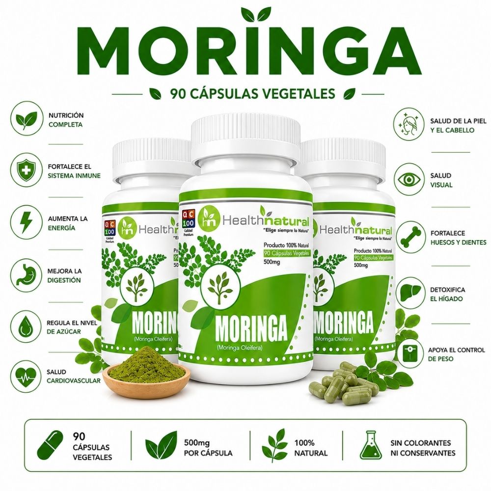PACK 3 MORINGA HEALTHNATURAL 1500MG