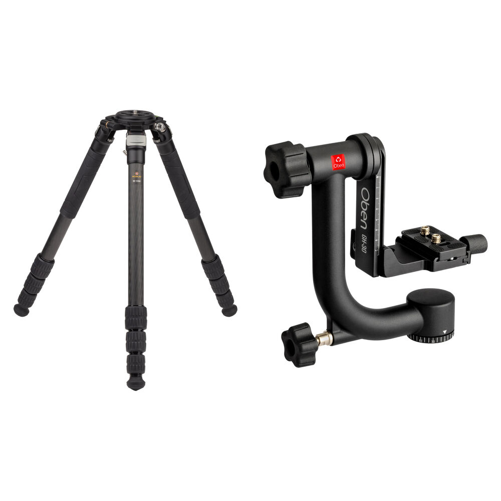 Robus Tripode de Carbono RC-5558 Vantage Series 3 con Cabezal Gimbal Oben GH-30 - Capacida