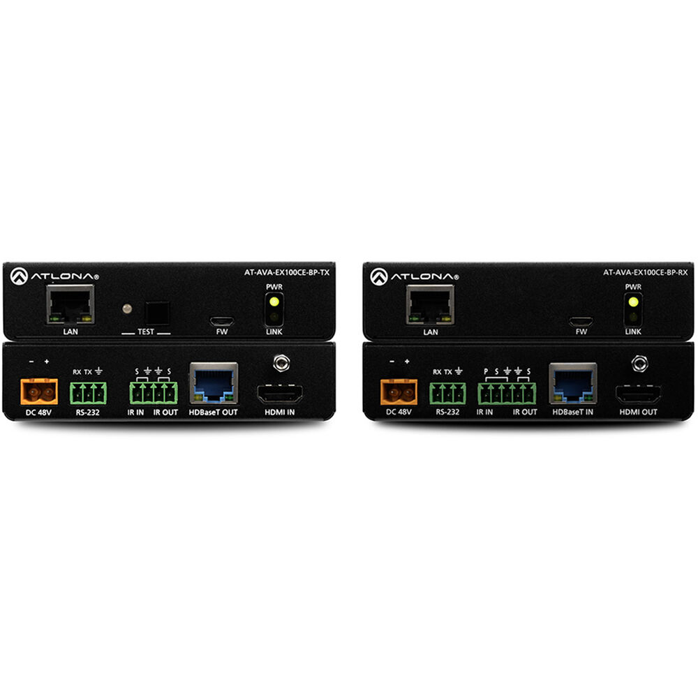 Atlona Kit Transmisor y Receptor HDMI Avance 4K AT-AVA-EX100CE-BP con Poder Bidireccional
