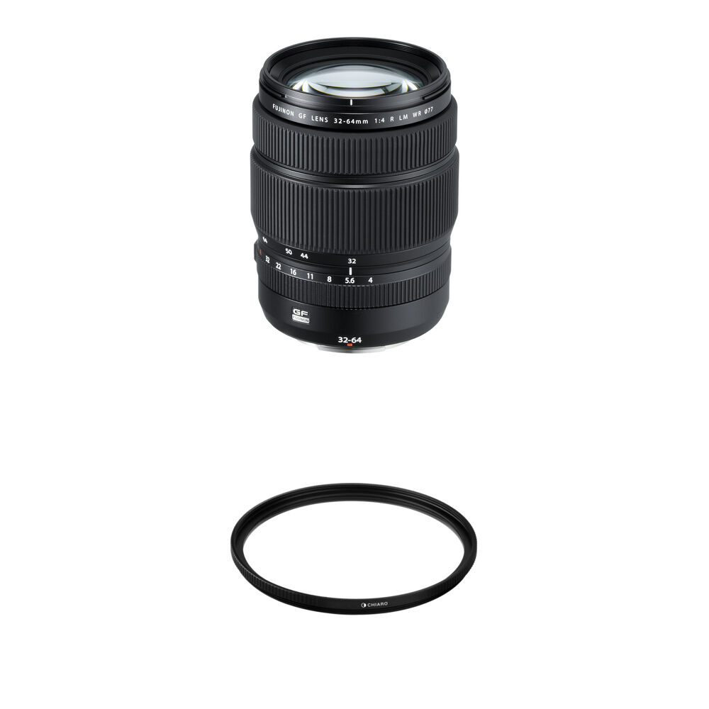 FUJIFILM GF 32-64mm f/4 R LM WR Lente con Filtro UV 77mm