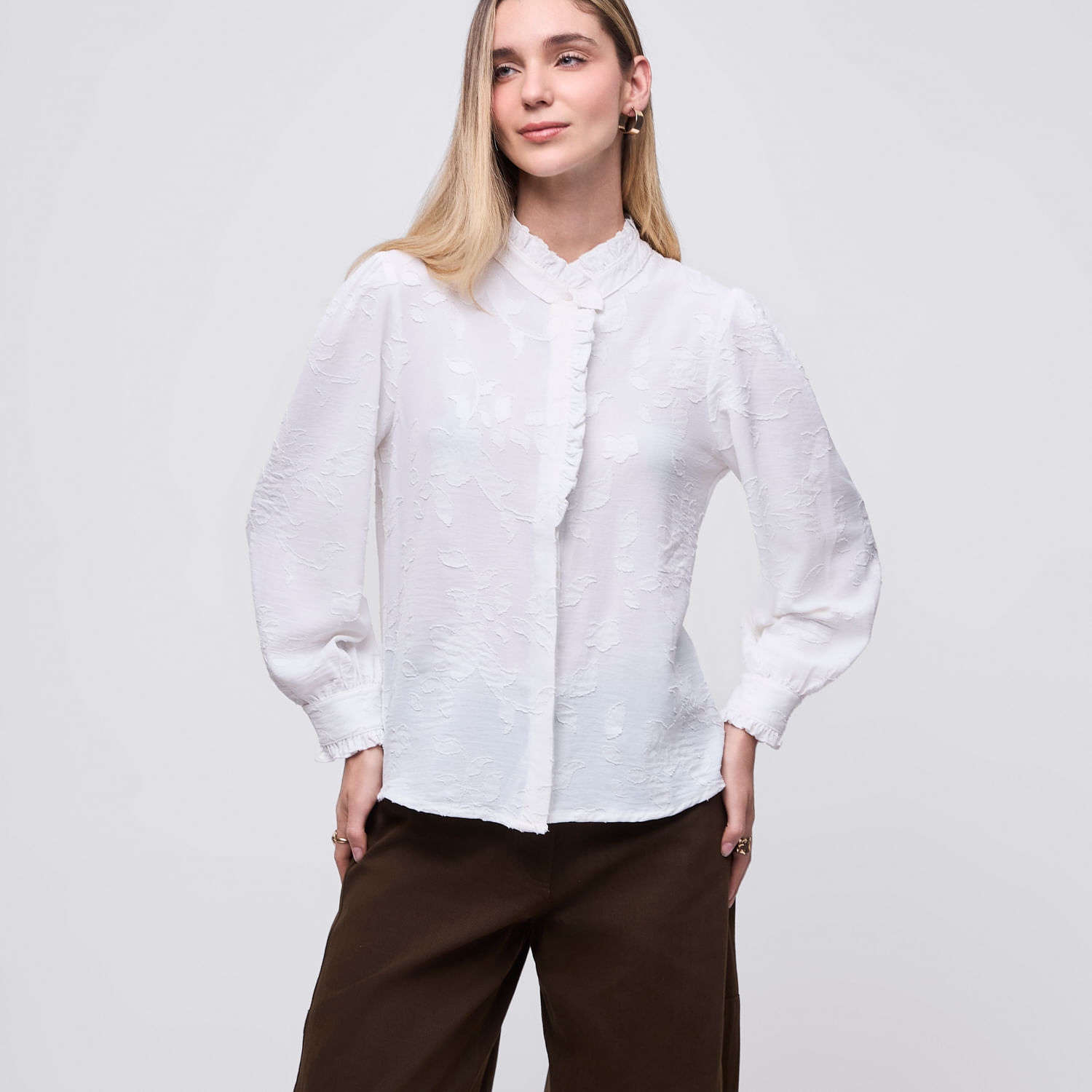 Blusa Mujer Bobos 1 Malabar Manga Larga Off White S