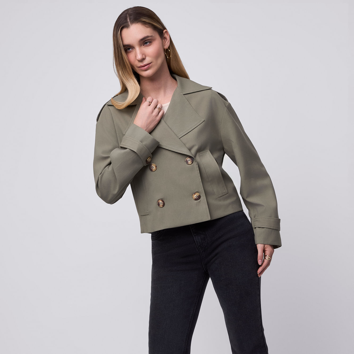 Casaca Mujer Trench 1 Malabar Verde Xs