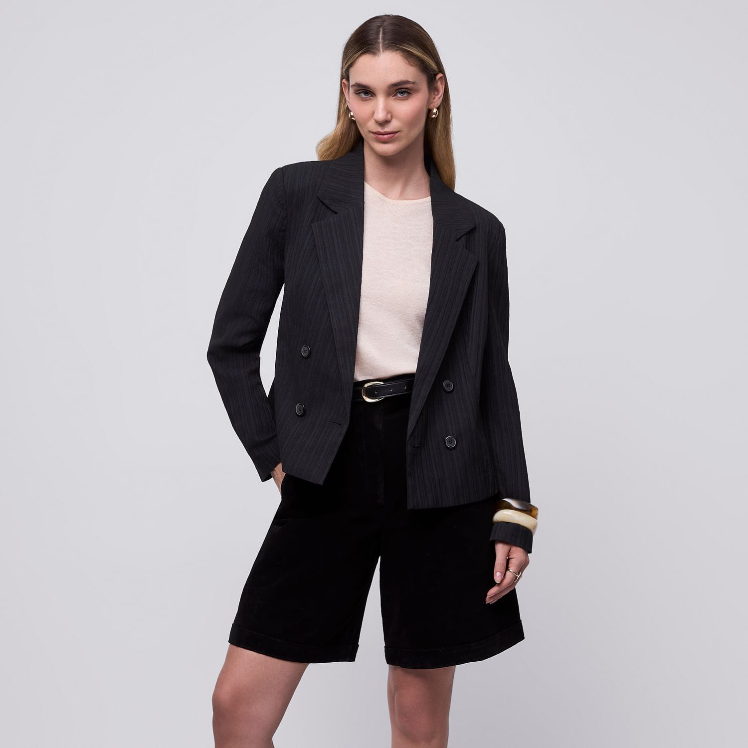 Blazer Mujer Solido Malabar Negro Xs
