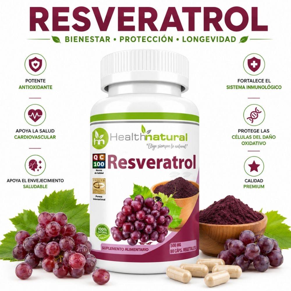 RESVERATROL HEALTHNATURAL 500MG