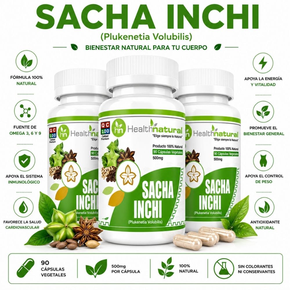 PACK 3 SACHA INCHI HEALTHNATURAL 1500MG
